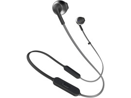 JBL T205BT Pure Bass Wireless Metal Earbud Headphones with Mic (Black)